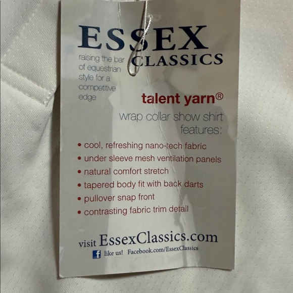 Essex Classics Talent Yarn Wrap Collar Show Shirt Women’s SZ Medium - Picture 3 of 7